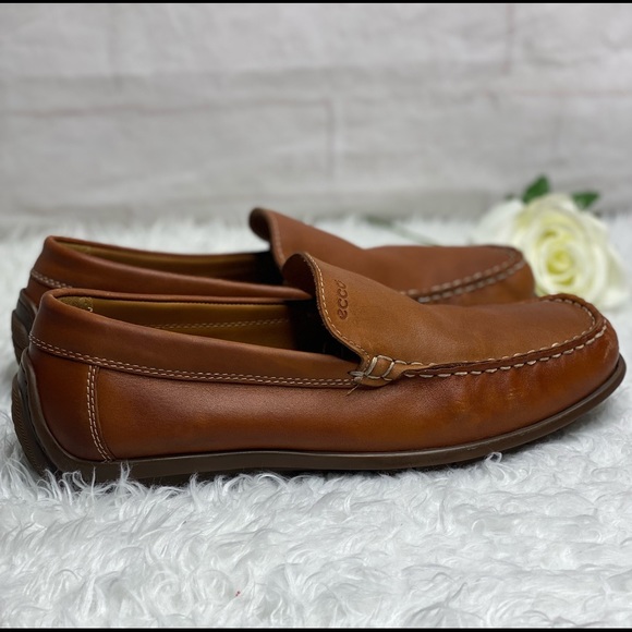Ecco leather men loafers size 43 main image 4